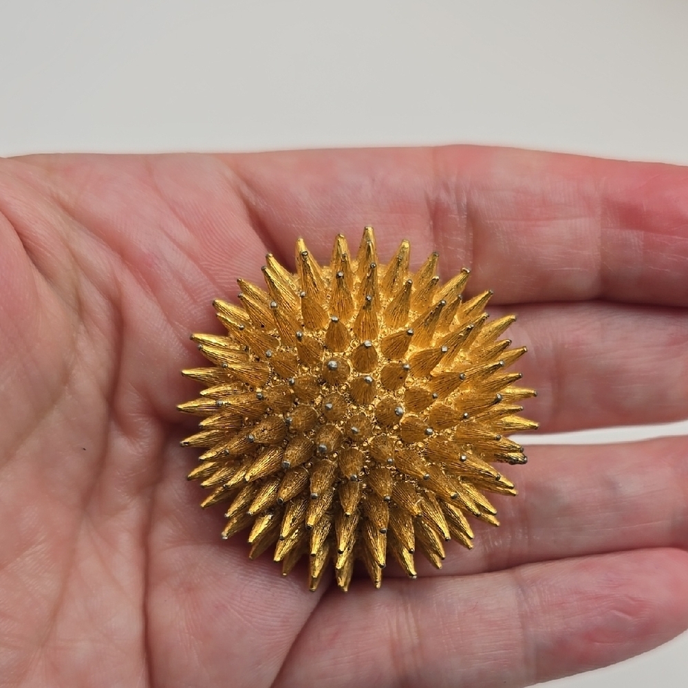 Vintage DeNicola Domed Spiked Abstract Brooch
